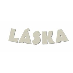 Girlanda " LÁSKA  " cappuccino perleť